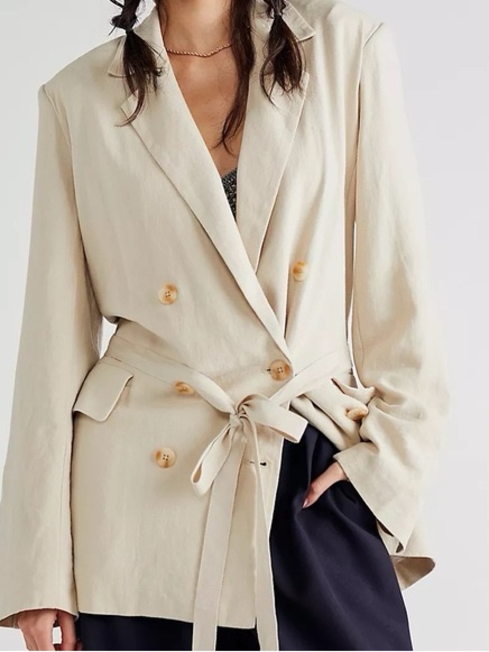 Free people cream Olivia blazer